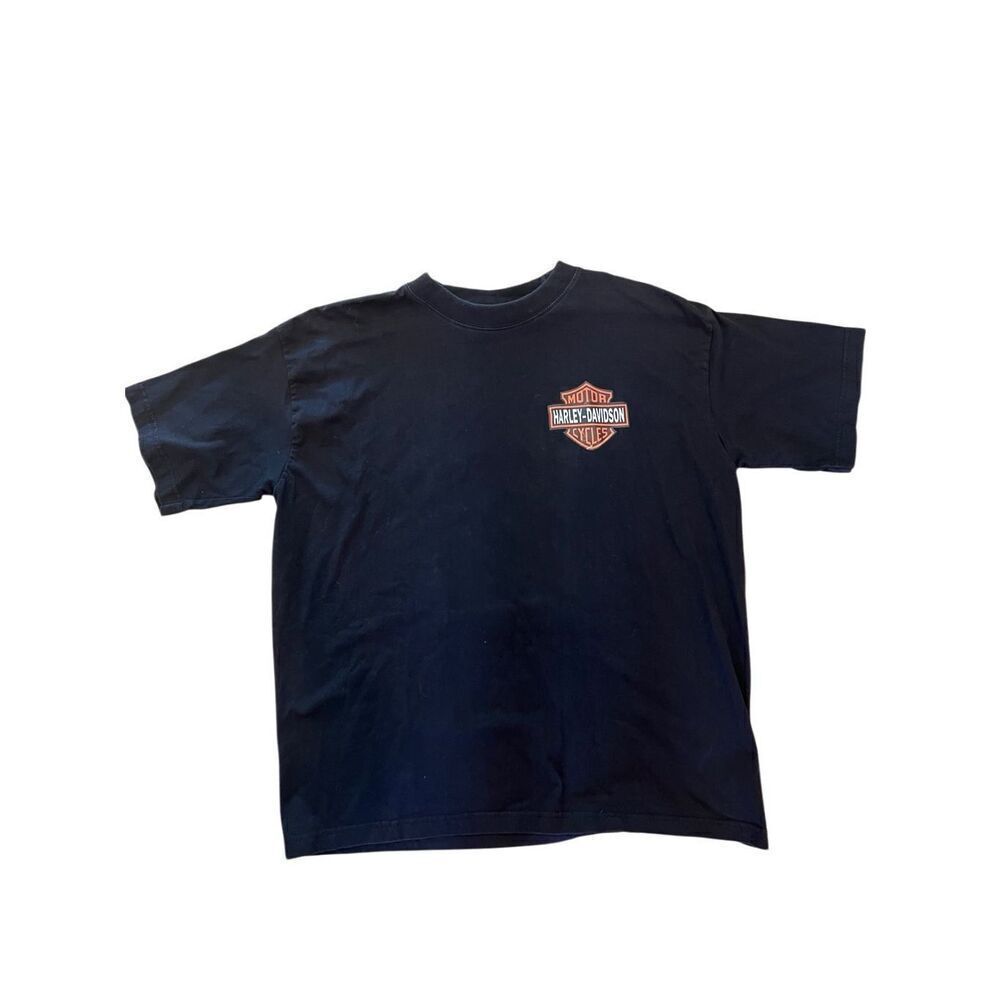 Harley-Davidson Motorcycles Vintage Black T Shirt Arabic Text m 2000s y2k